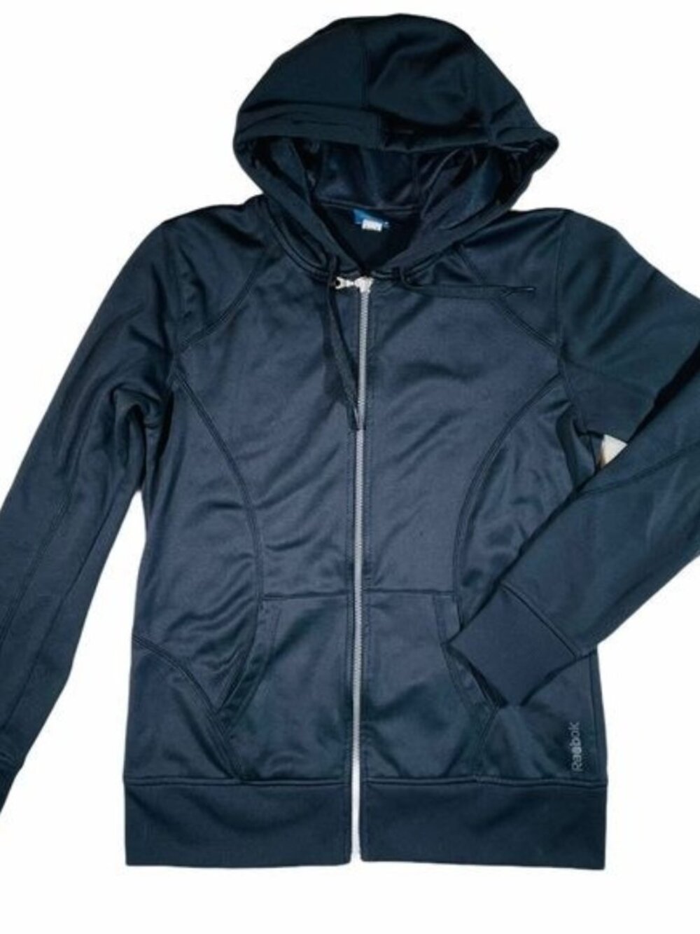 Reebok Fitted Full Zip Black Hoodie